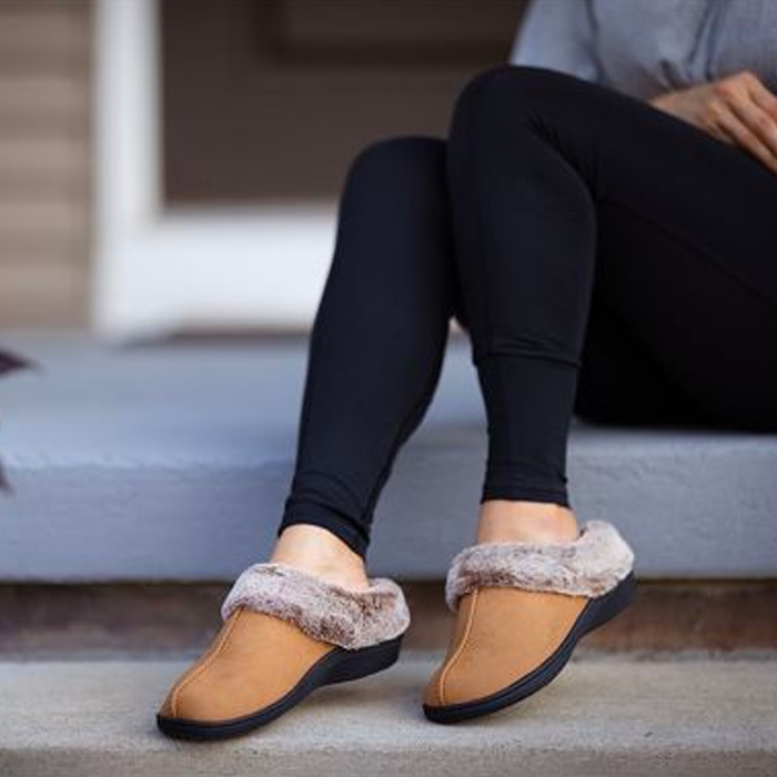 Archwear Women’s Clog Taupe Slippers (Formerly Supporting Black Slippers) by Powerstep