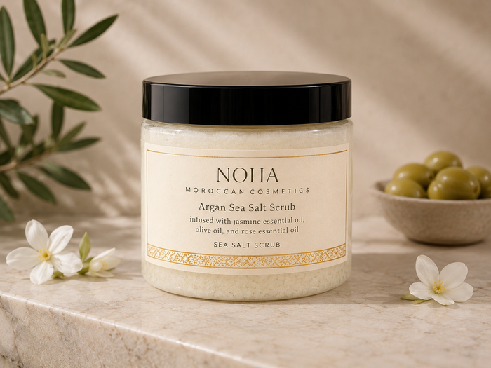 Argan oil based| sea salt scrub