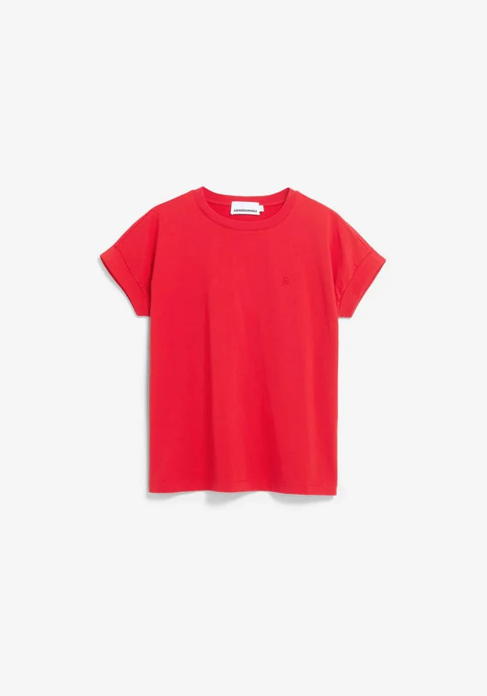 Armedangels - Idaara T-shirt - Mars Red - Tops - 30001811