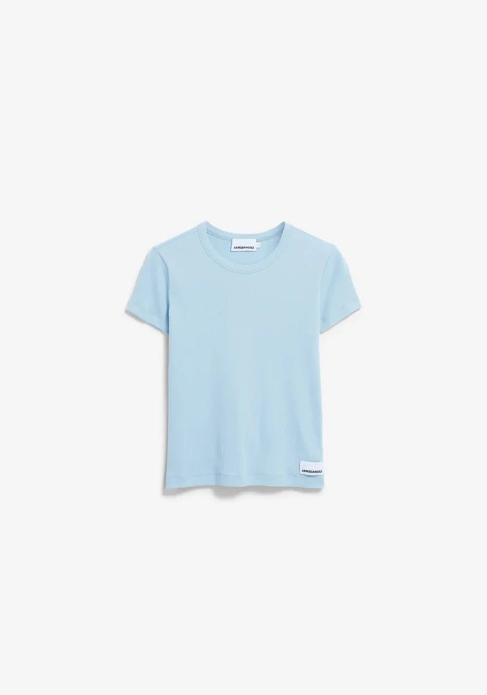 Armedangels - Kardaa T-shirt côtelé - Blue Glow - Tops - 30004660