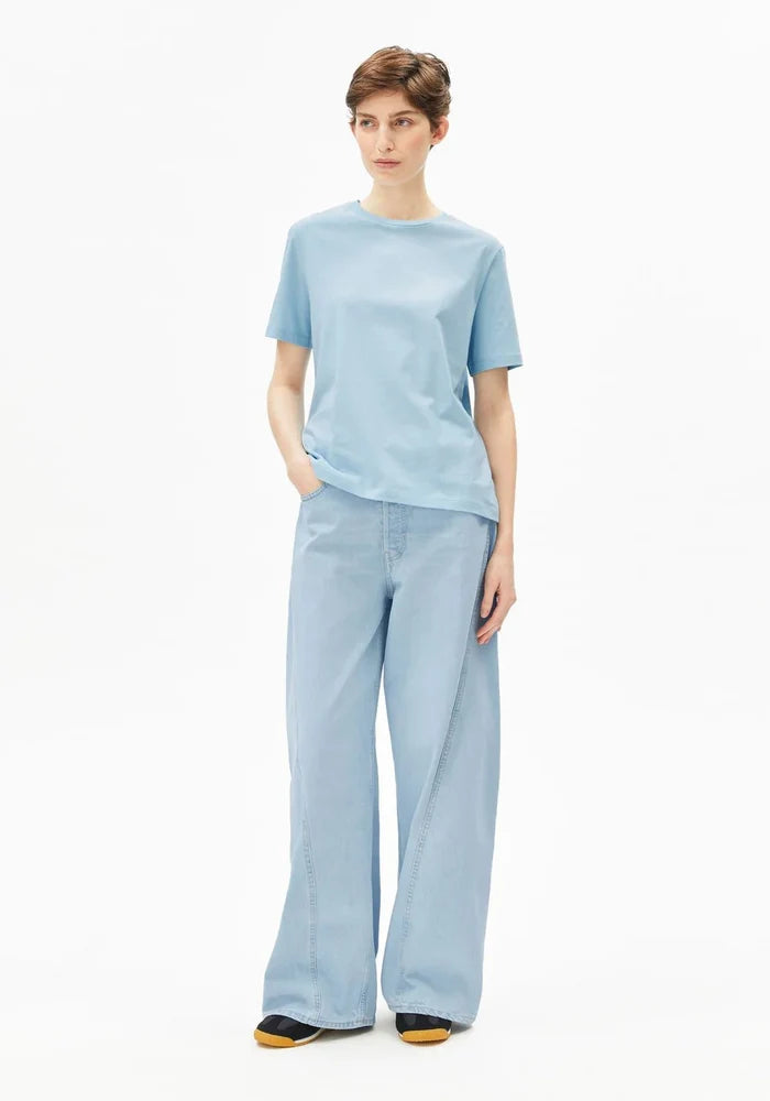 Armedangels - Lualaa T-shirt - Blue Glow - Tops - 30006877