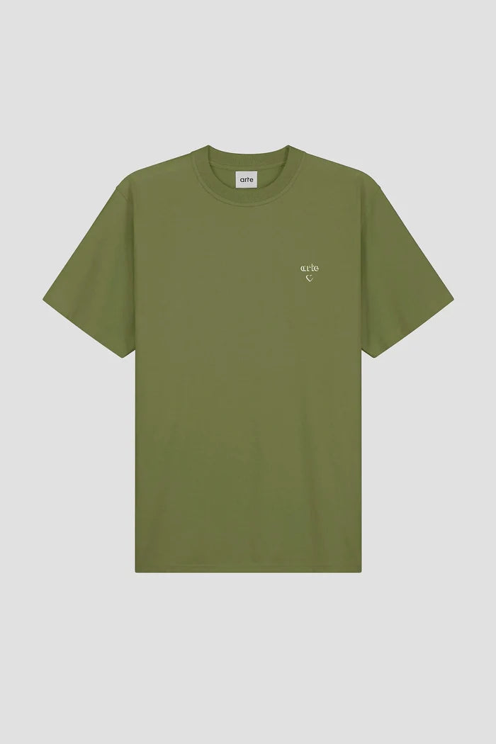 Arte Antwerp - Arte Heart T-shirt - Green (FW25) - T-shirts - AW25 - 104T - S - GREEN