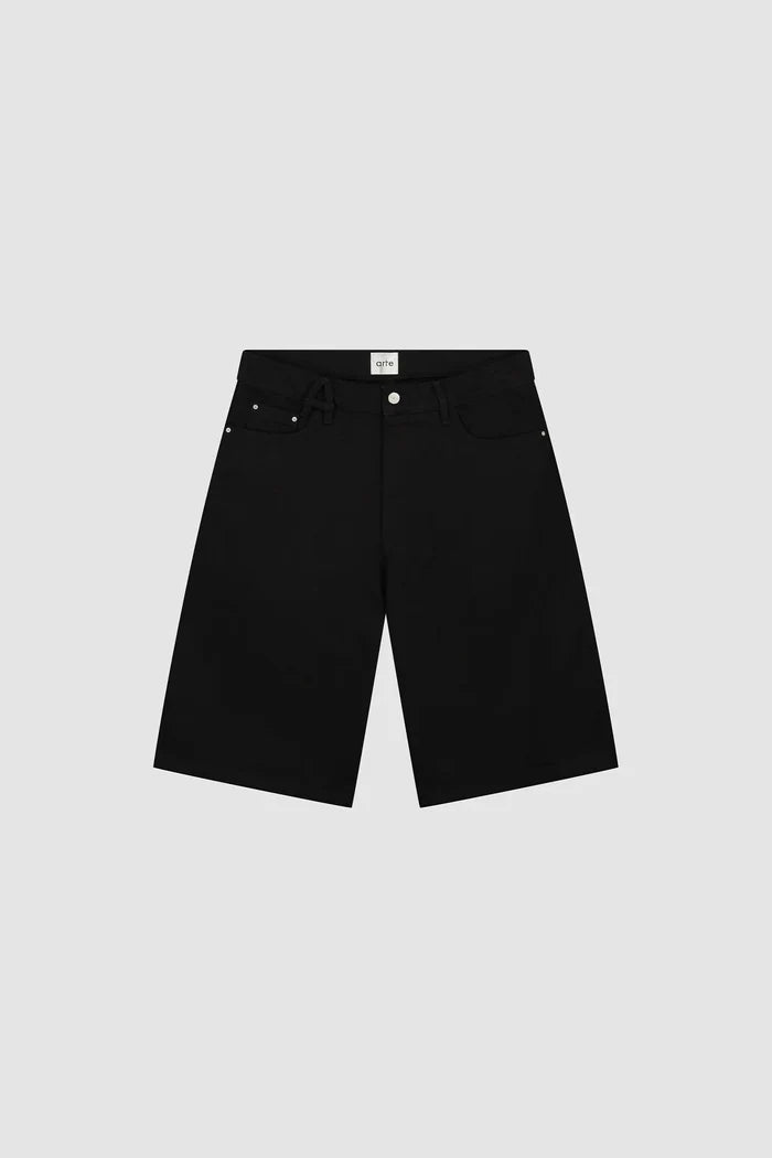 Arte Antwerp - Belt Detail Shorts - Black - Vestes et Manteaux - SS25 - 238SHO