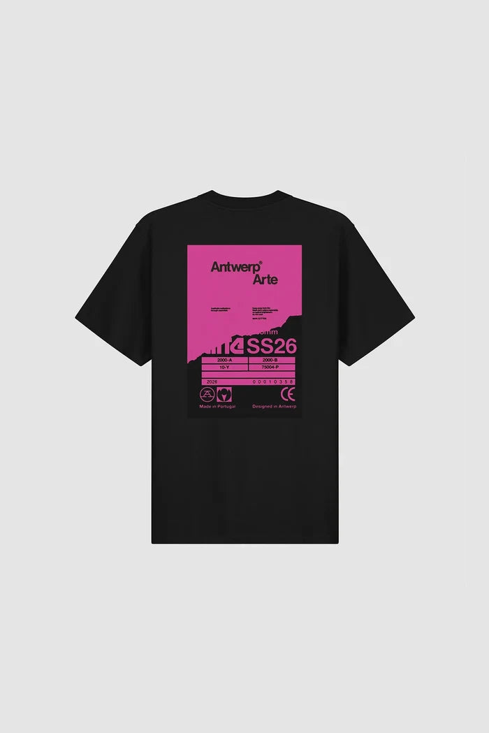 Arte Antwerp – Back Poster T-shirt Black - T-shirts - SS26-099T