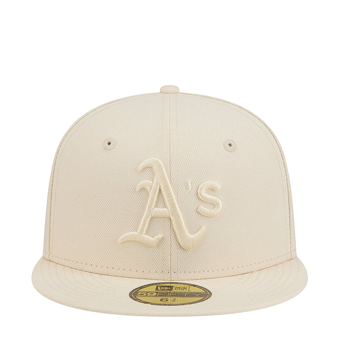 Light cream baseball cap with tonal 'A's' logo on front panel