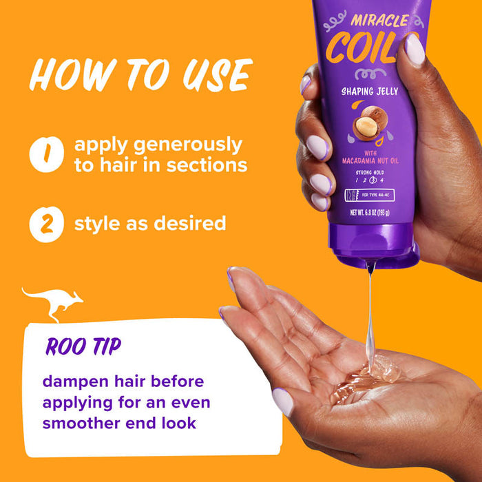 Aussie Miracle Coils Shaping Jelly - Macadamia Nut Oil جل تصفيف الشعر من اوسي