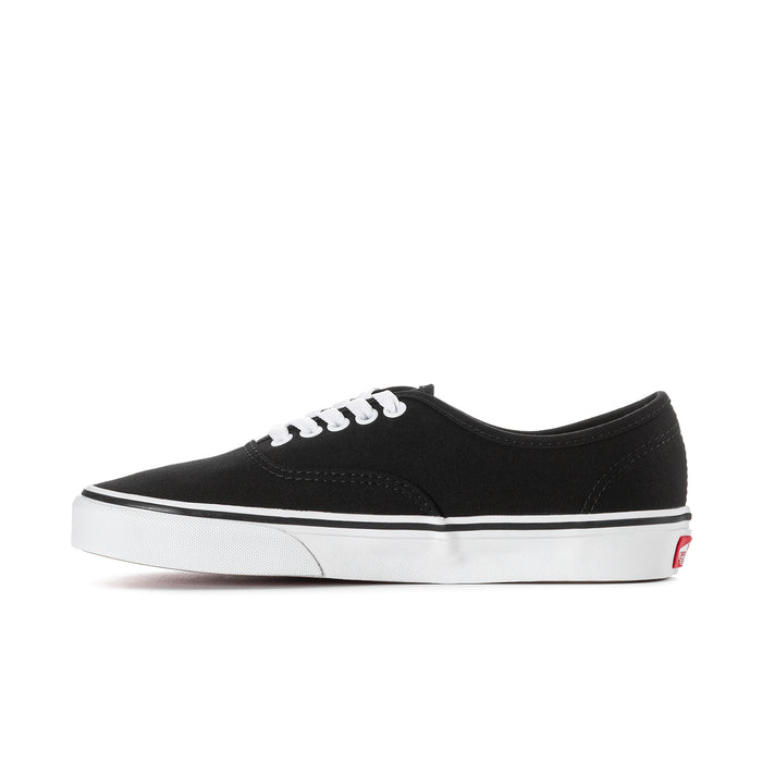 Women's black low-top sneakers side view with red rose embroidery and white rubber sole.