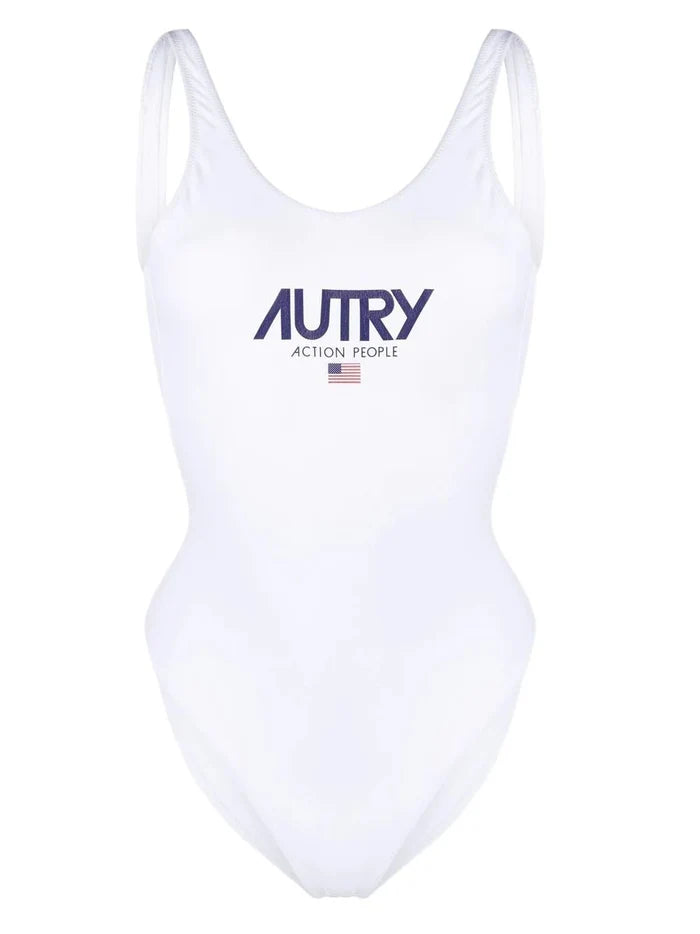 Autry Apparel - Iconic Woman Tinto Swimsuit - White-Pantalons et Shorts-SSIW3081