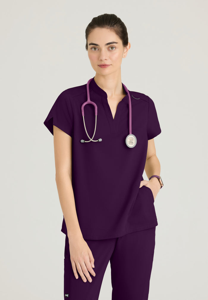 Avery Top - Eggplant - Grey's Anatomy Scrubs
