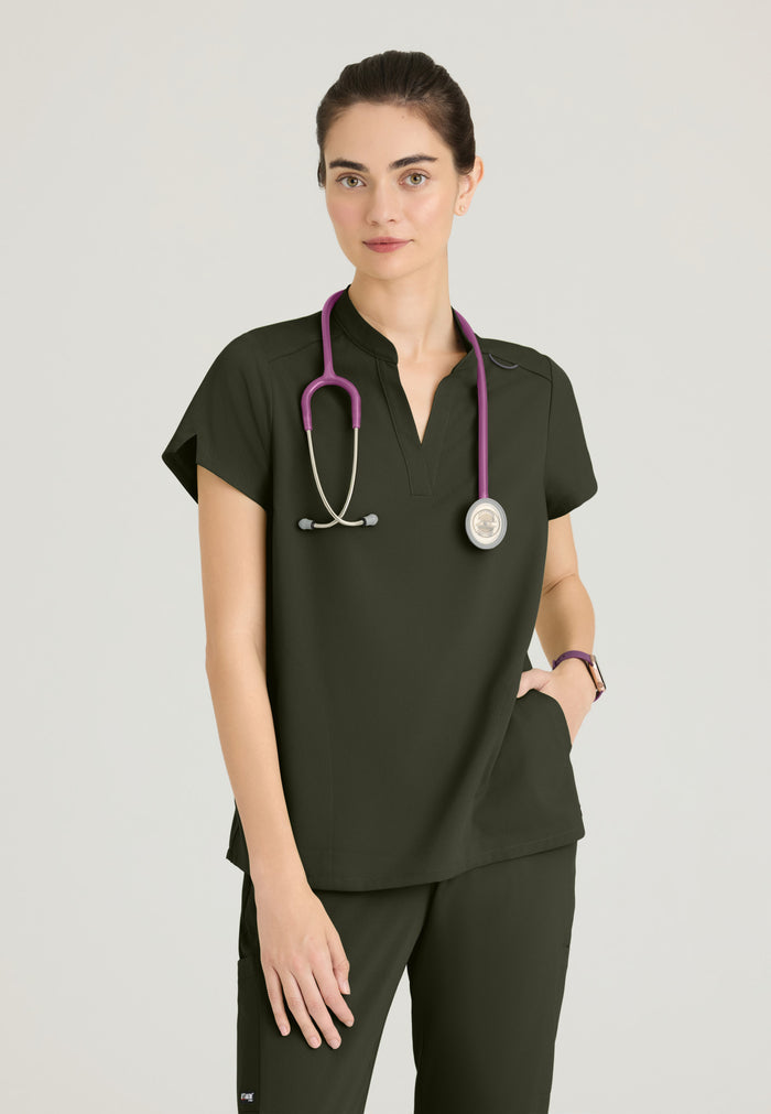 Avery Top - Olive - Grey's Anatomy Scrubs