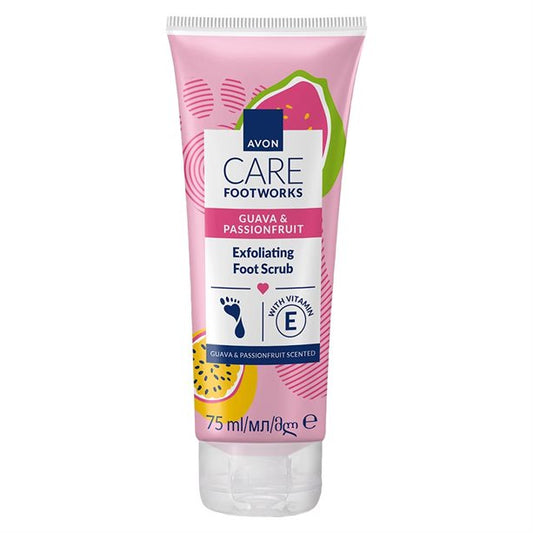 Avon Care Foot Works Guava & Passion Fruit Exfoliating Foot Scrub - 75ml