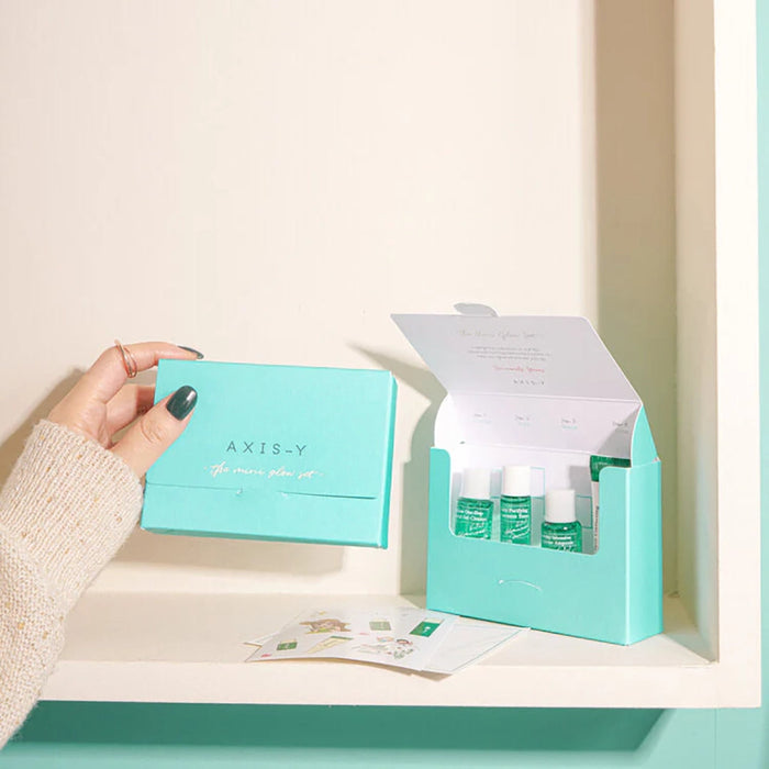 AXIS Y Mini Glow Set بكج العناية بالبشرة بالحجم الميني من اكسز واي