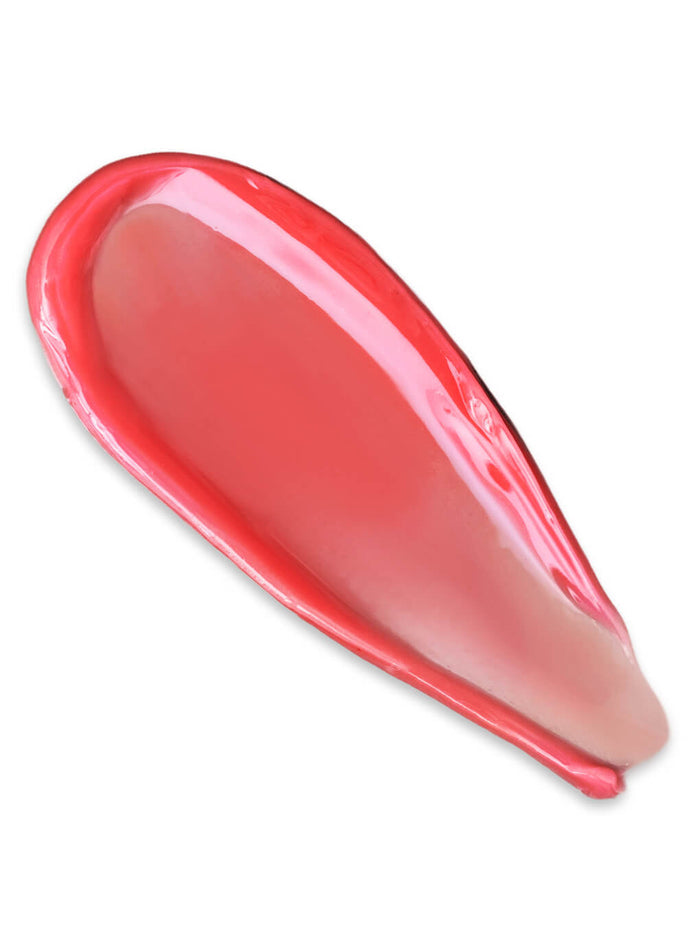 luscious -- barely there tinted lip oil swatch on white background