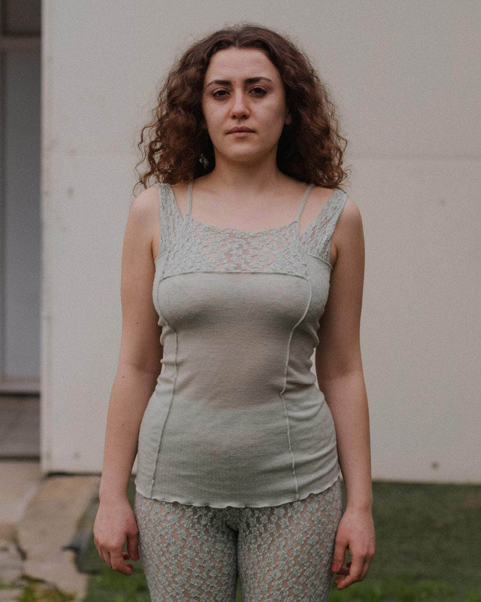 Baserange - Omato Tank - Brun Green - Tops - TTOMK-WR-WI25