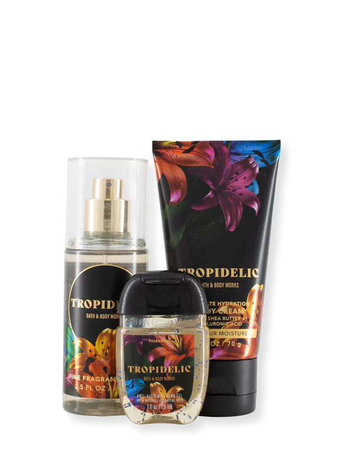 BATH AND BODY WORKS Discover A Flora Escape Shine Bright Mini Gift Bag Set