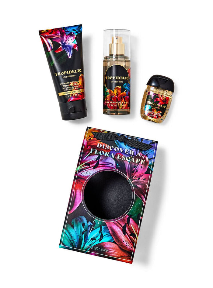 BATH AND BODY WORKS Discover A Flora Escape Shine Bright Mini Gift Bag Set