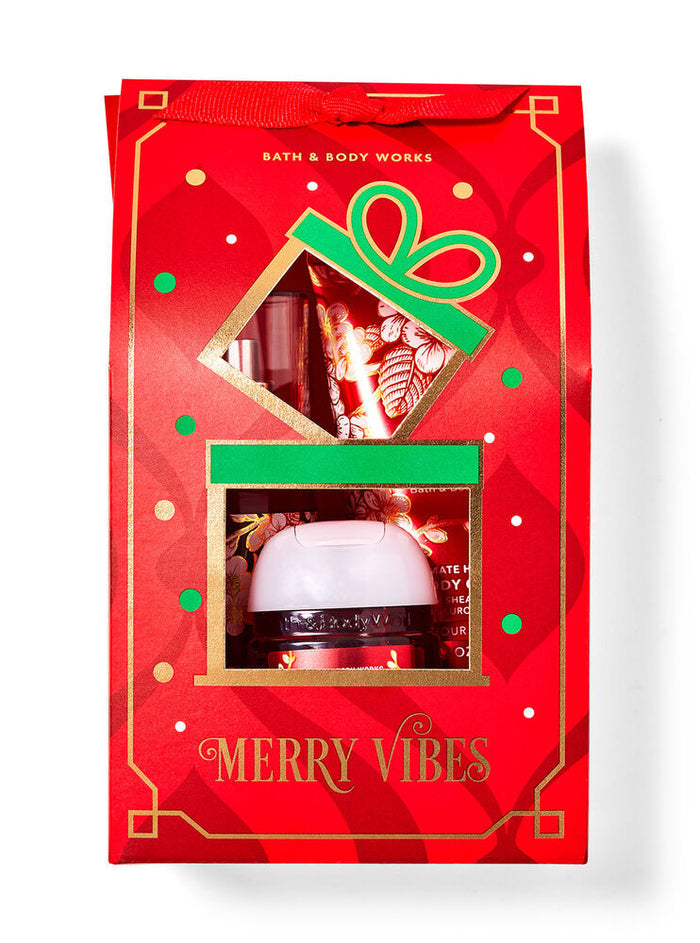 BATH AND BODY WORKS Japanes Cherry Blossom Merry Vibes Mini Gift Bag Set
