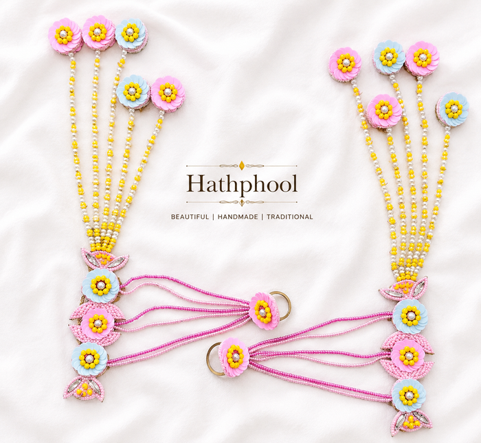 Beaded Handmade jewellery For Haldi Mehandi Full Set