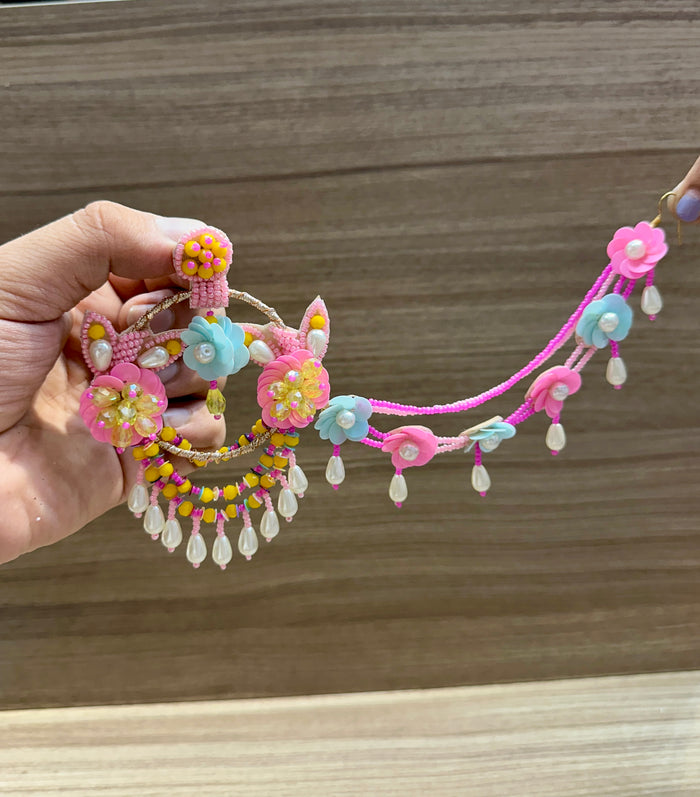 Beaded Handmade jewellery For Haldi Mehandi Full Set