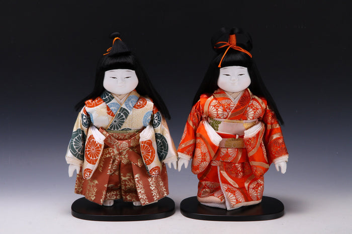 Beautiful Japanese Ichimatsu Style Doll -twins- Hina Doll
