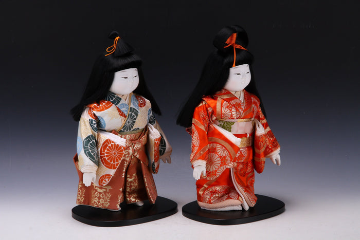 Beautiful Japanese Ichimatsu Style Doll -twins- Hina Doll