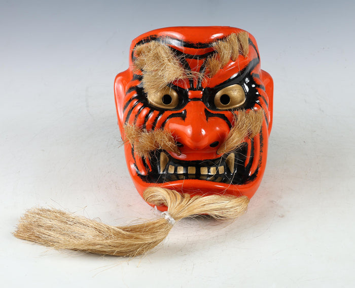 Beautiful Old Vintage Japanese Porcelain Noh Mask -Kagura- Buddhism Mask Plaque