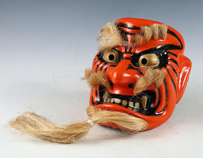 Beautiful Old Vintage Japanese Porcelain Noh Mask -Kagura- Buddhism Mask Plaque