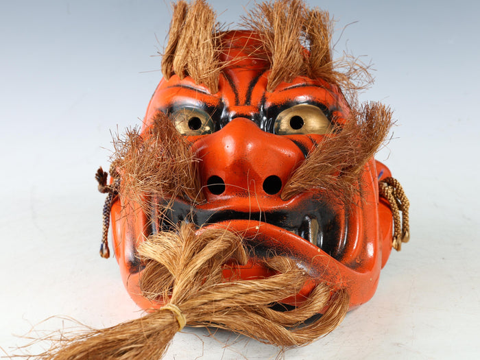 Beautiful Old Vintage Japanese Porcelain Noh Mask -Kagura- Buddhism Mask Plaque