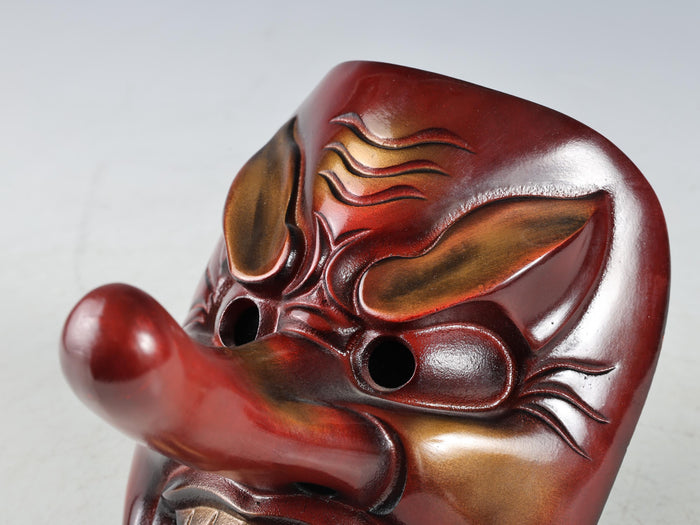 Beautiful Vintage Japanese Iron Buddhism Mask -Tengu- Buddhism Mask Plaque