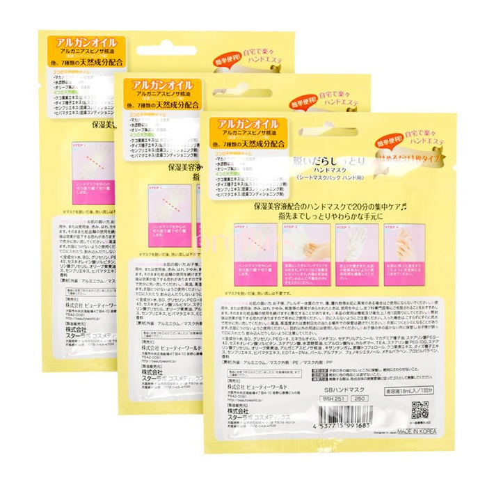 Beauty World Lucky Trendy Moisturizing Hand Mask 18ml x3pcs (991683)
