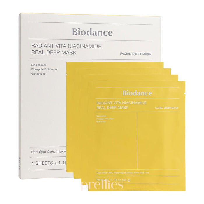 BIODANCE Radiant Vita Niacinamide Real Deep Mask (4pcs/box)