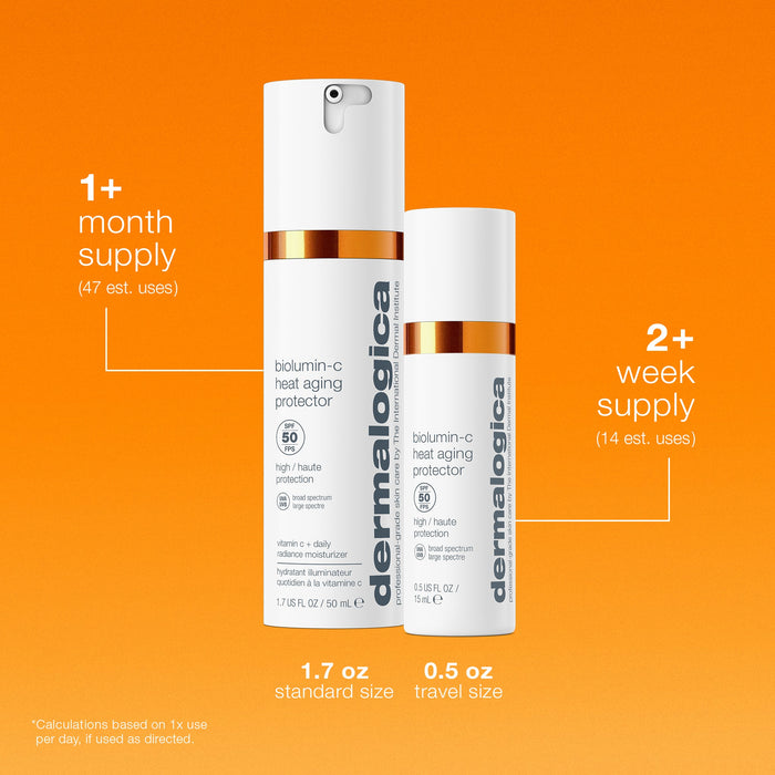 biolumin-c heat aging protector spf50 number of uses