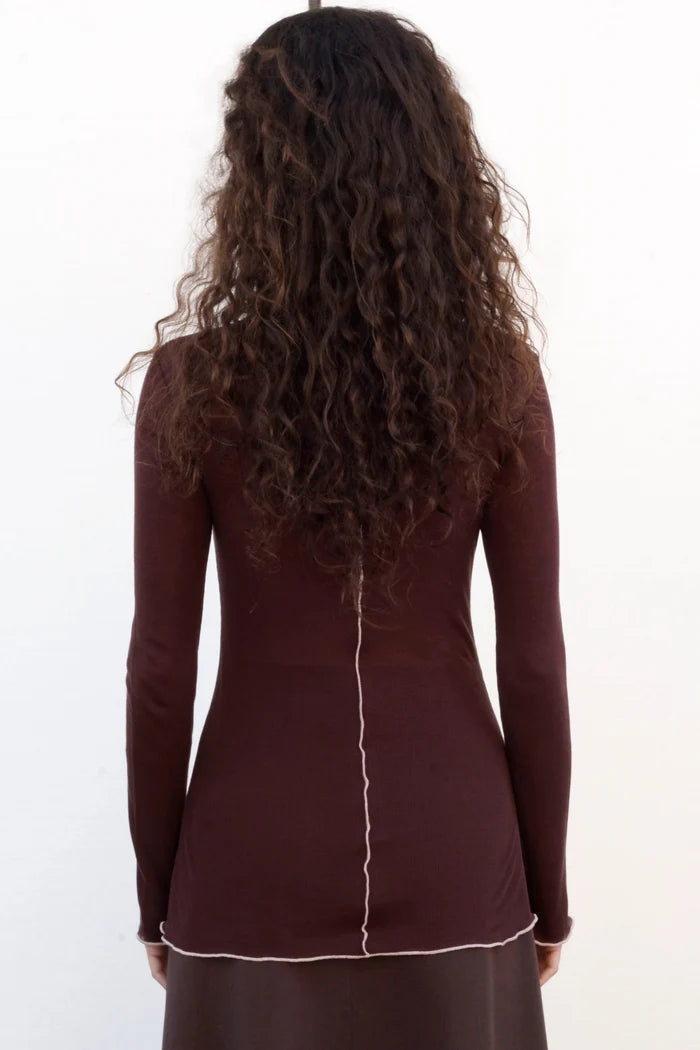 Blacktogrey - Horizon Top - Wine - Tops - BTG-738