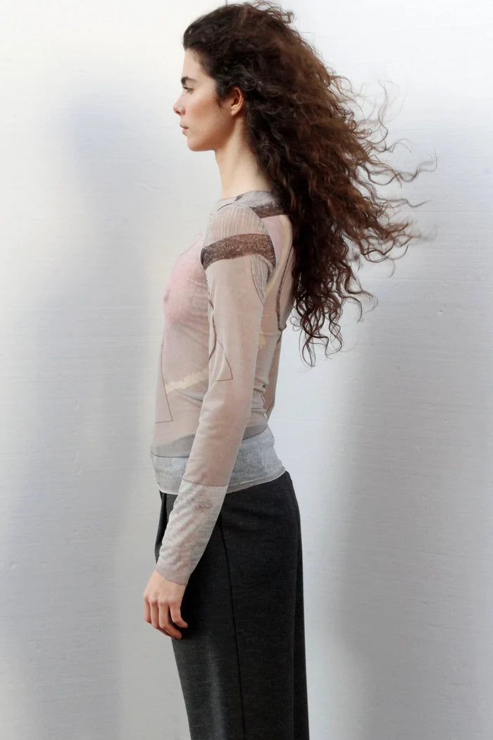 Blacktogrey - Shapes Top - Tops - BTG - 502