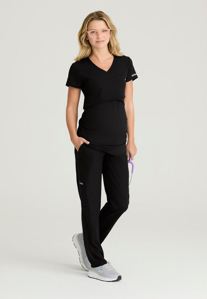 Bloom Maternity Top - Black - Grey's Anatomy Scrubs