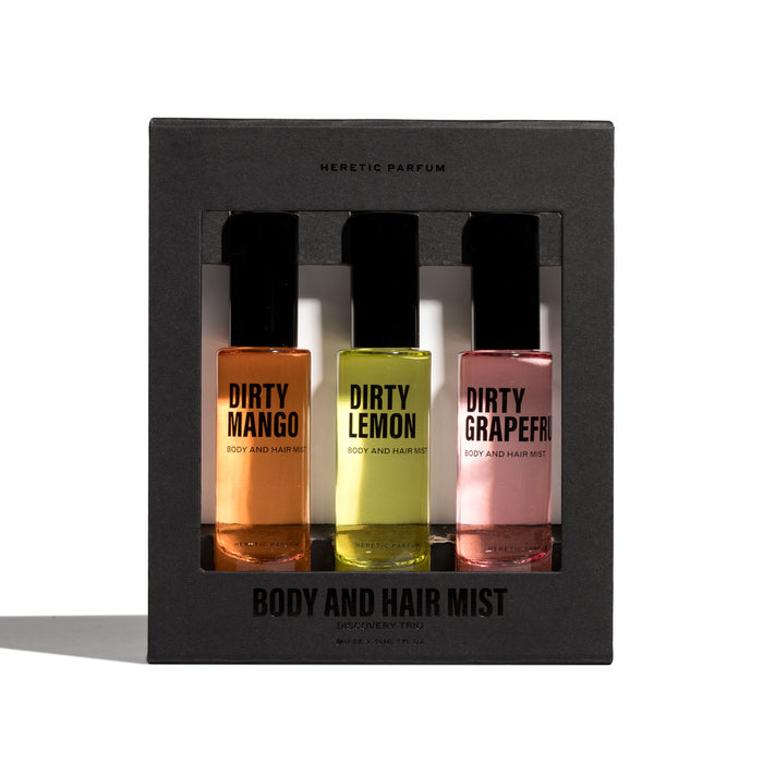 Heretic Parfum-Body And Hair Mist Discovery Trio-Fragrance-CopyofBody-Mist-GiftSet-Box-The Detox Market |