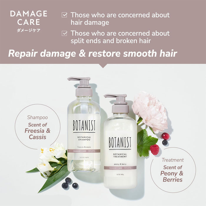 BOTANIST Botanical Freesia&Cassis Shampoo+Conditioner Set 370 ml + 370 g