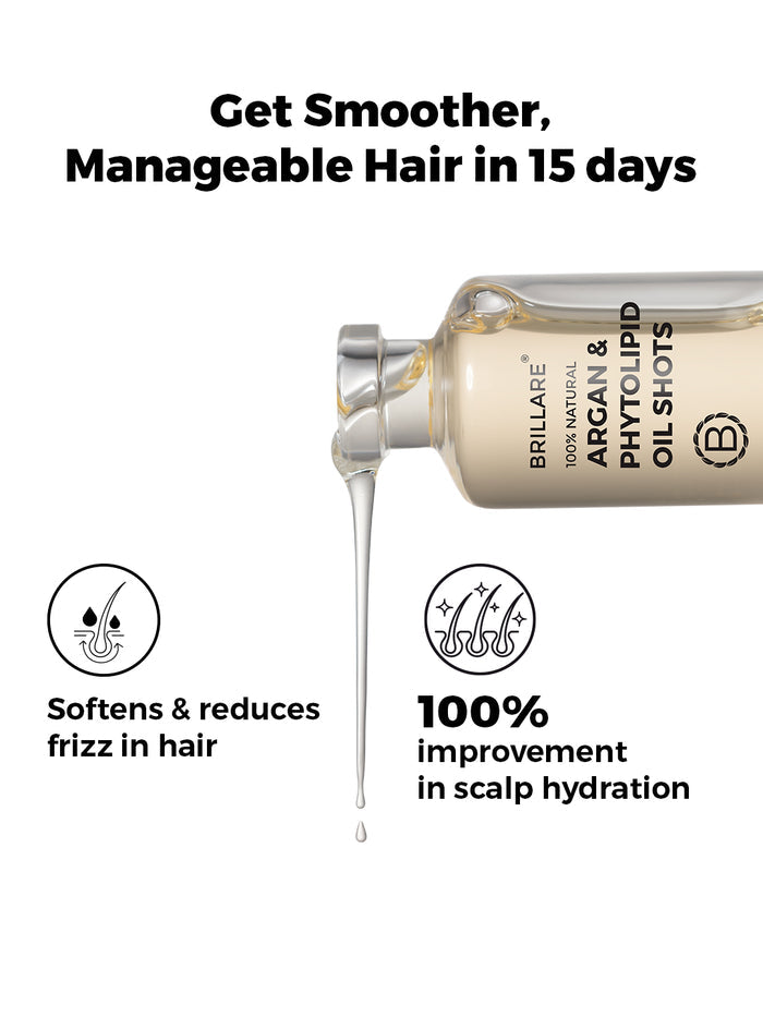 Brillare Argan & Phytolipid Oil Shots For Dry, Frizzy Hair (100ml)