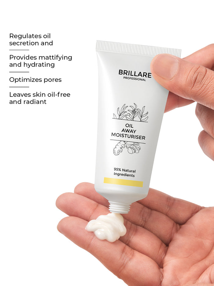 Brillare Oil Away Moisturizer For Oily, Acne Prone Skin (50ml)