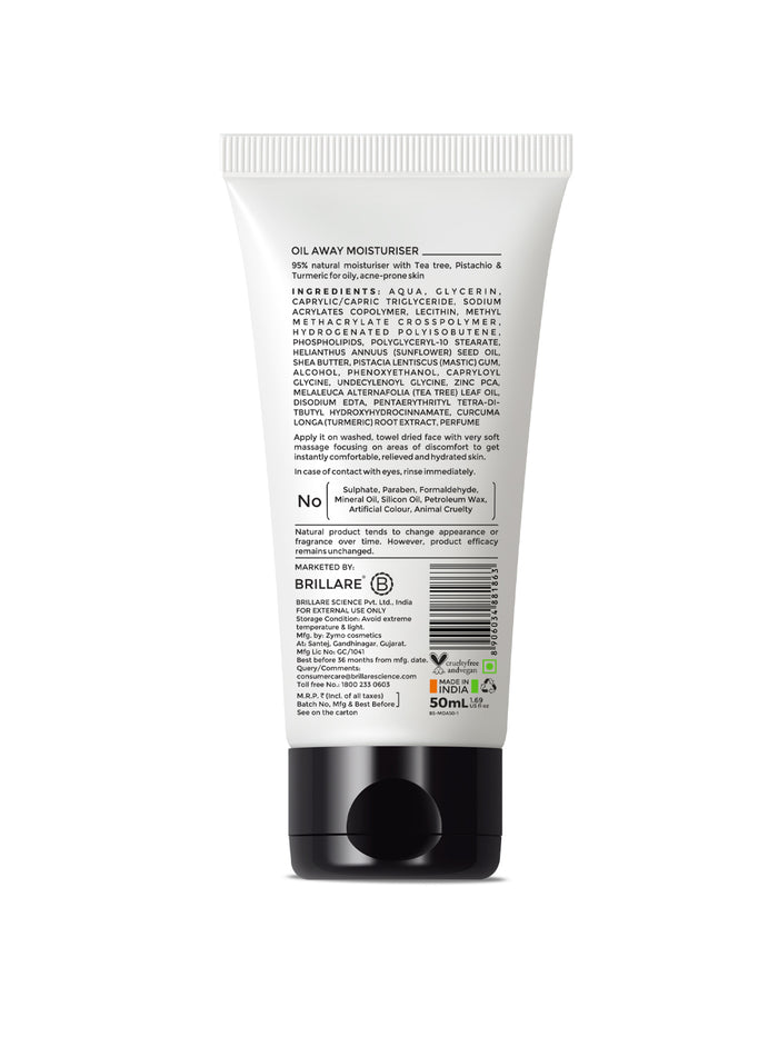 Brillare Oil Away Moisturizer For Oily, Acne Prone Skin (50ml)