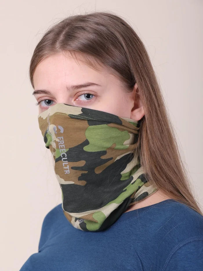 Camo Printed Organic Bamboo Unisex Bandana (Pack of 1)