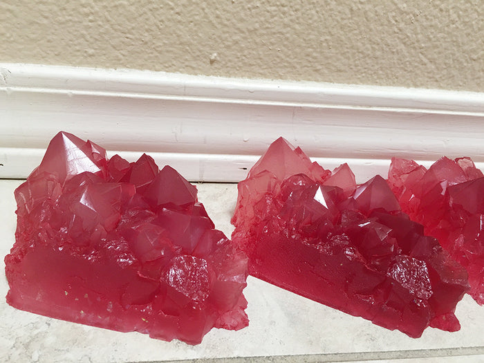 CAST URETHANE GLOW IN THE DARK WALL CRYSTAL- LARGE- RED