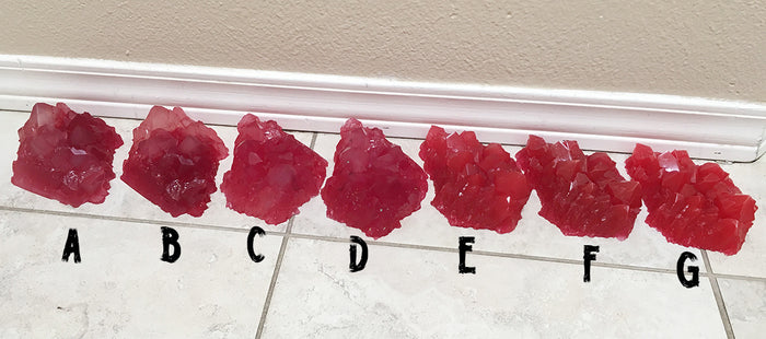 CAST URETHANE GLOW IN THE DARK WALL CRYSTAL- LARGE- RED