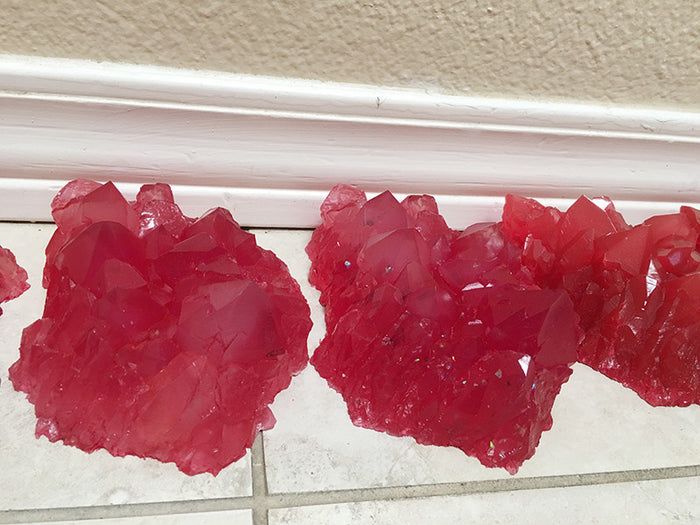 CAST URETHANE GLOW IN THE DARK WALL CRYSTAL- LARGE- RED
