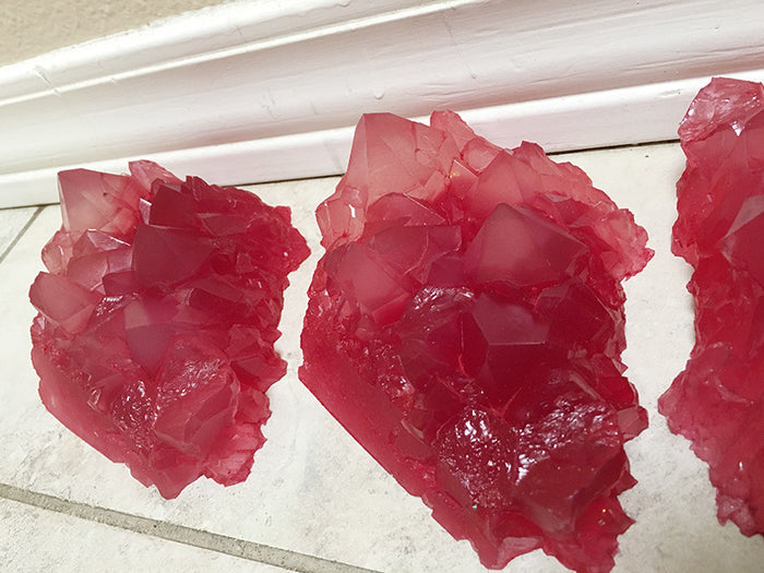 CAST URETHANE GLOW IN THE DARK WALL CRYSTAL- LARGE- RED