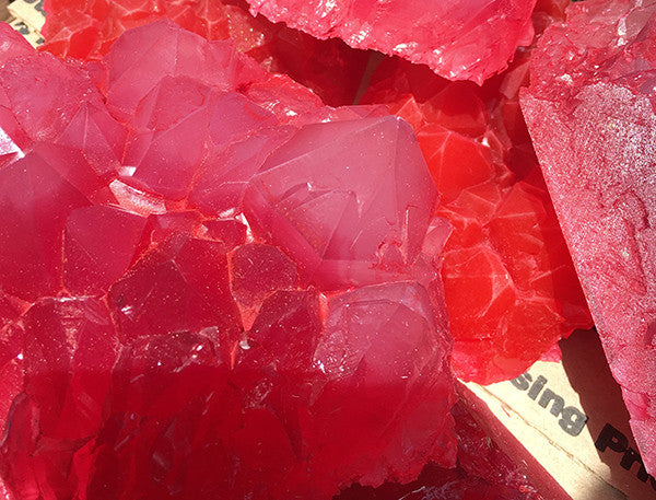 CAST URETHANE GLOW IN THE DARK WALL CRYSTAL- LARGE- RED