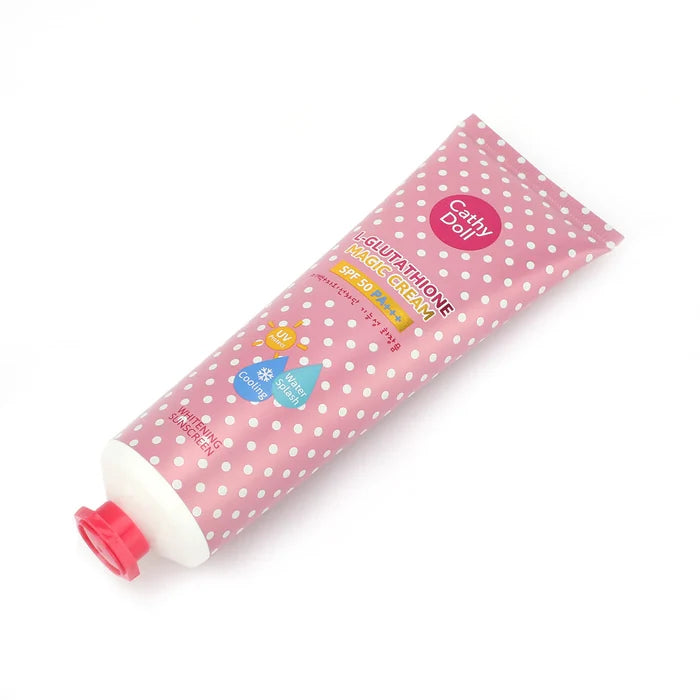 CATHY DOLL L GLUTATHIONE Magic Cream Spf 50 PA+++ Whitening Sunscreen واقي الشمس للتفتيح بالكلوتاثيون من كاثي دول