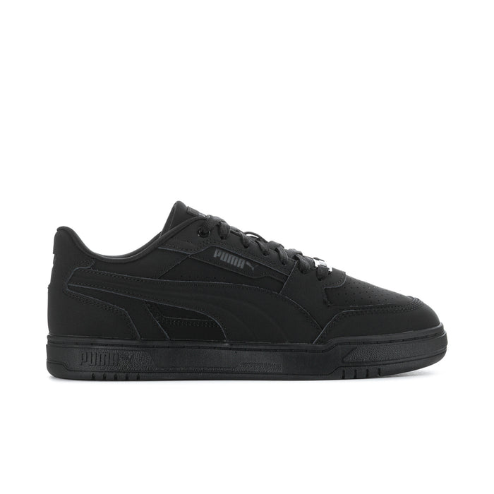 Men's black Puma low-top sneakers, lace-up with textured side panels