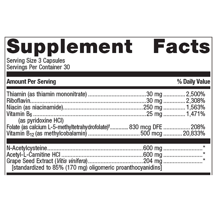 Ceralin Forte by Metagenics Ingredients Label