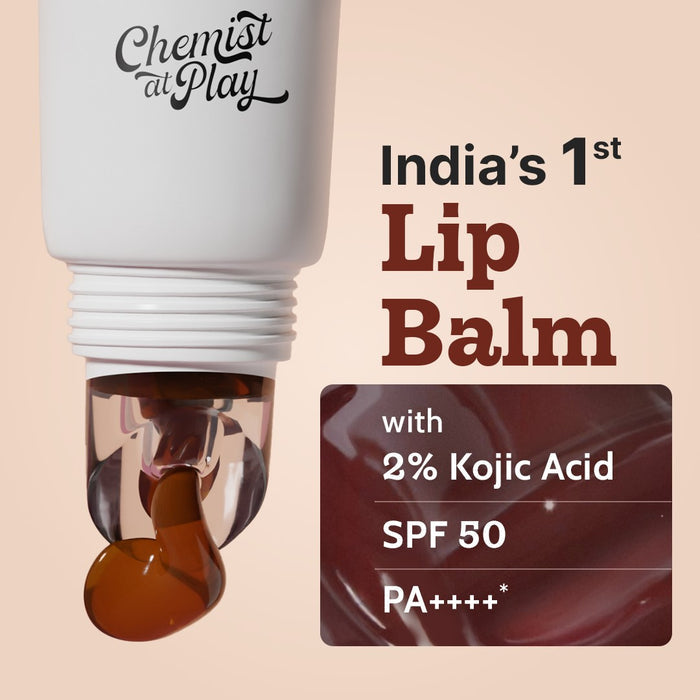 Ceramides + 2% Kojic Acid Tinted Lip Balm (Chocolate) | SPF 50 PA++++ | 10 gm